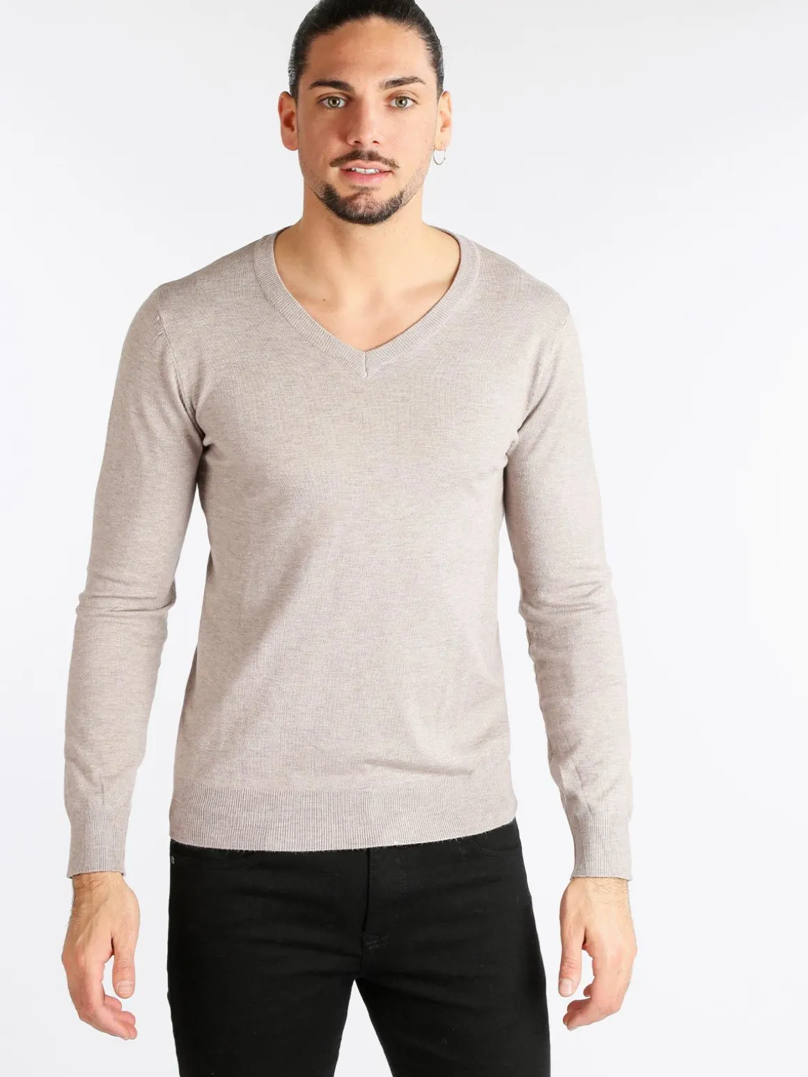 Cashtouch Pullover da uomo in tinta unita