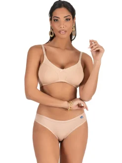 Charme Attrazione Italiana Reggiseno sfoderato in cotone senza ferretto COPPA B - nudo