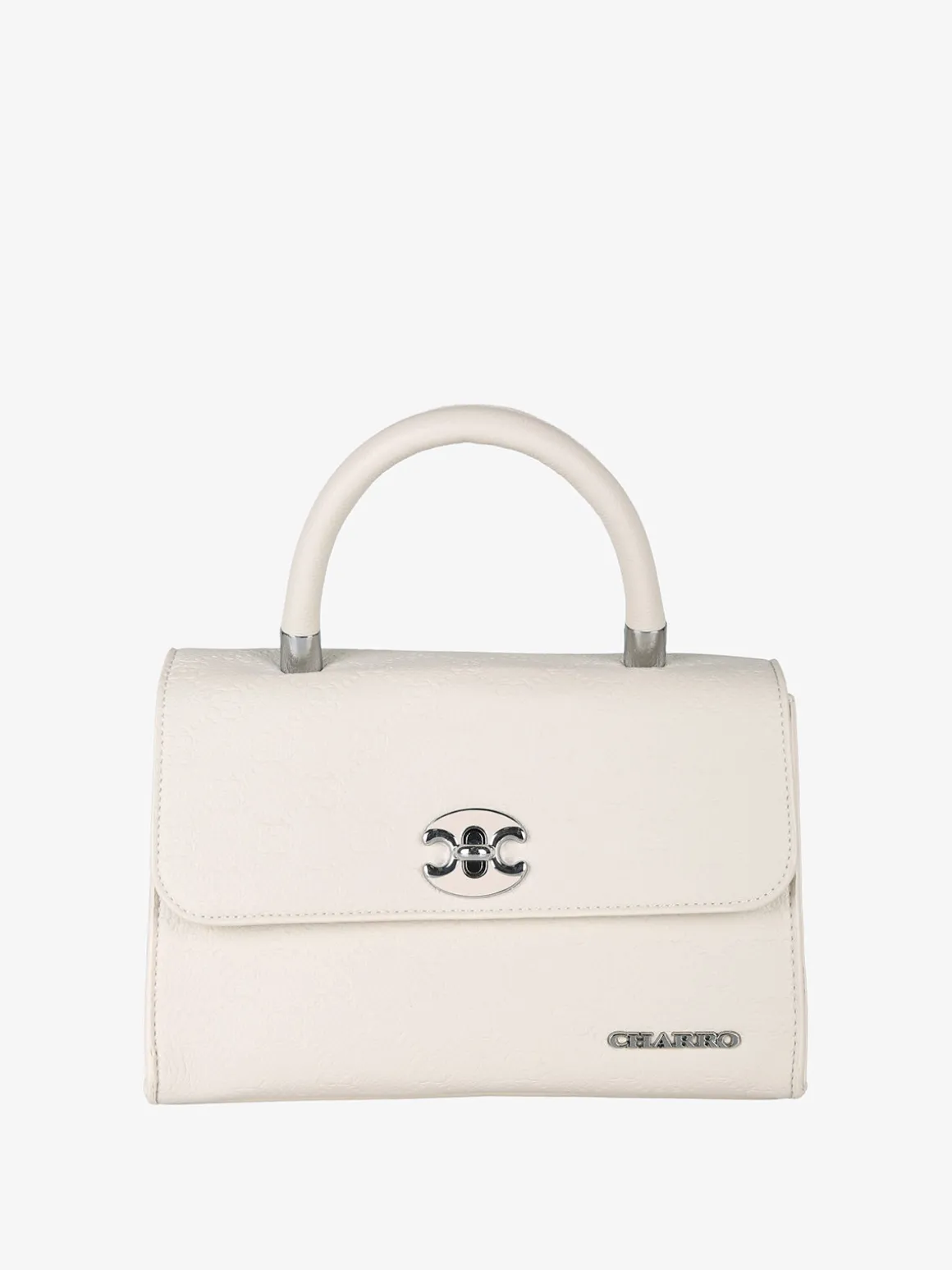 Charro Borsa a mano da donna con patta e chiusura a girello - beige