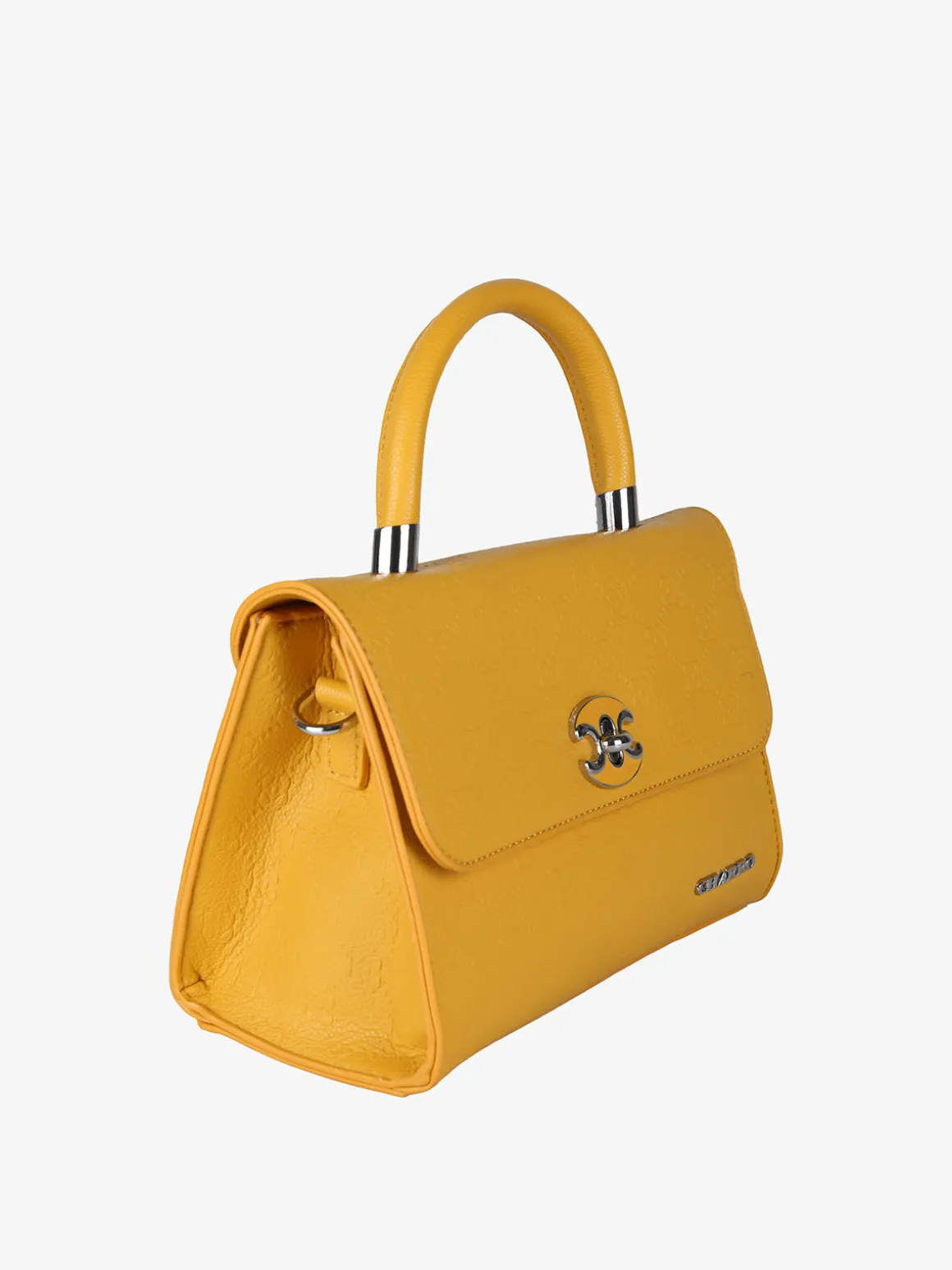 Charro Borsa a mano da donna con patta e chiusura a girello - giallo