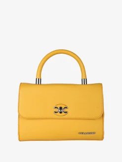 Charro Borsa a mano da donna con patta e chiusura a girello - giallo