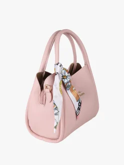 Charro Borsa a mano mini tote con foulard - rosa