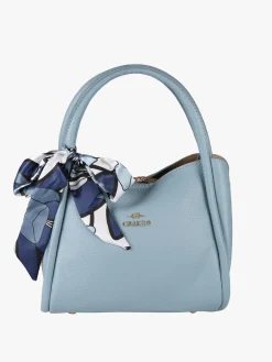 Charro Borsa a mano mini tote con foulard - azzurro