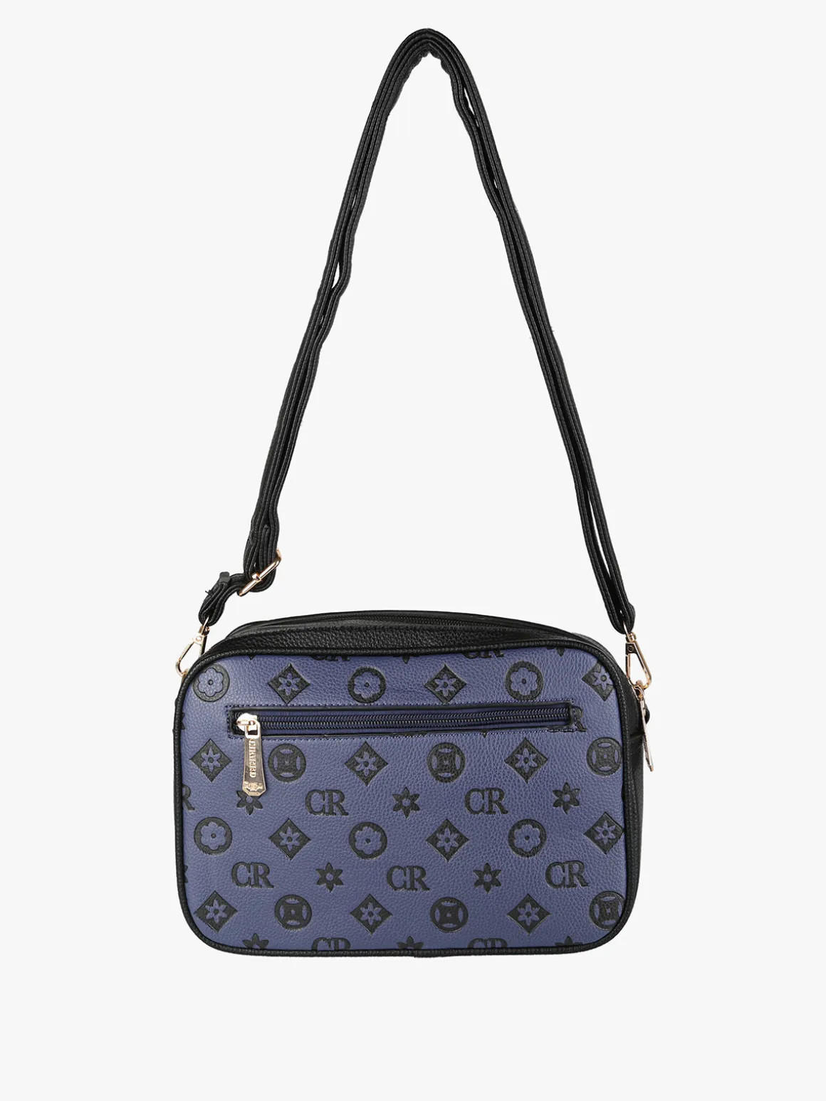 Charro Borsa a tracolla da donna con stampa monogramma - nero