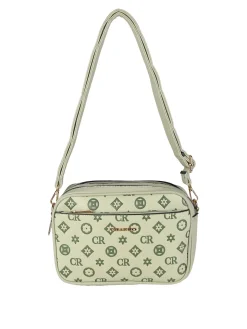 Charro Borsa a tracolla da donna con stampa monogramma - pistacchio