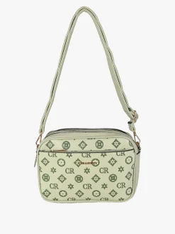 Charro Borsa a tracolla da donna con stampa monogramma - pistacchio