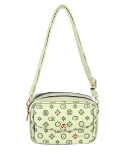 Charro Borsa a tracolla da donna con stampa monogramma - giallo