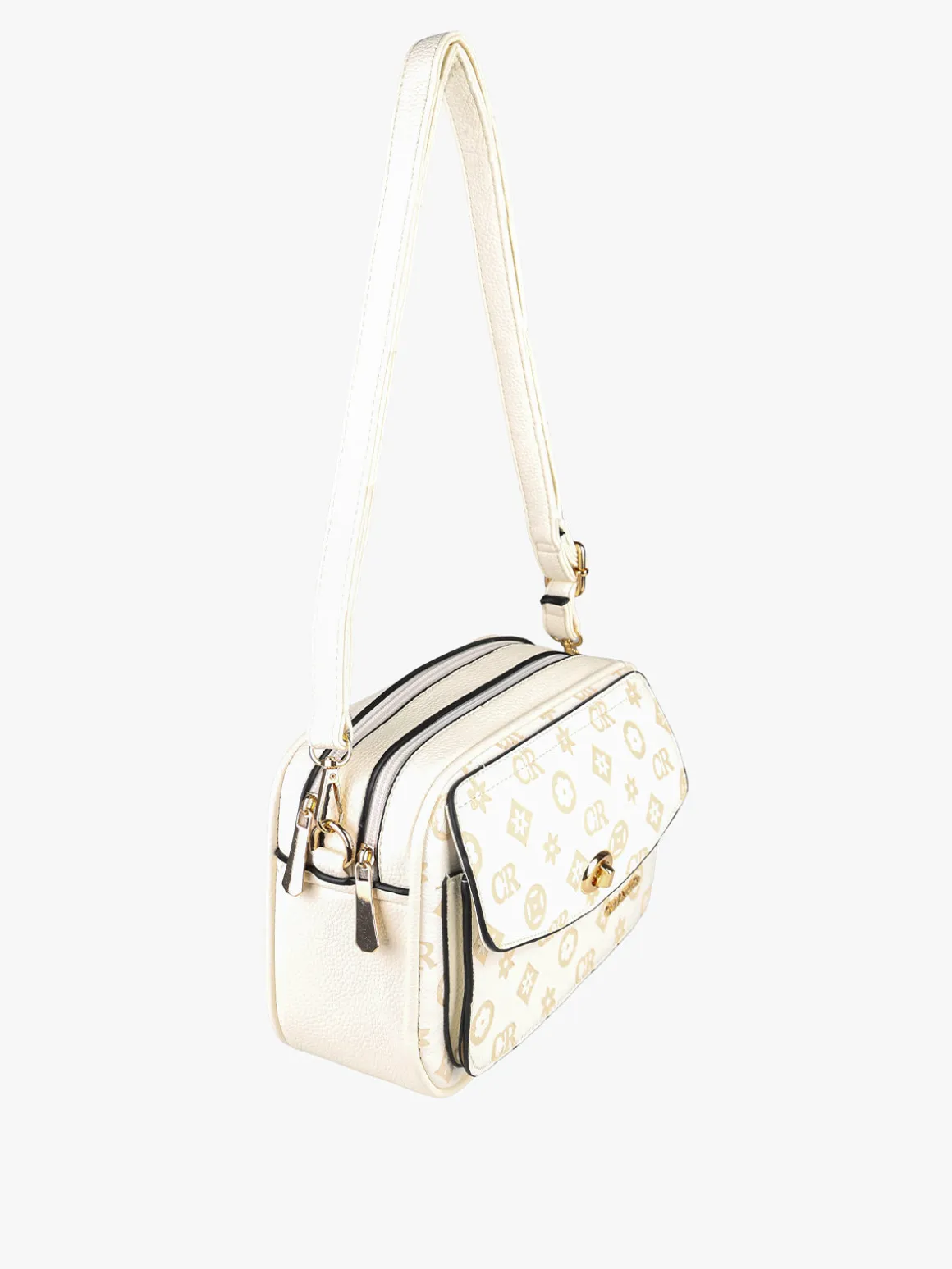 Charro Borsa a tracolla da donna con stampe - bianco