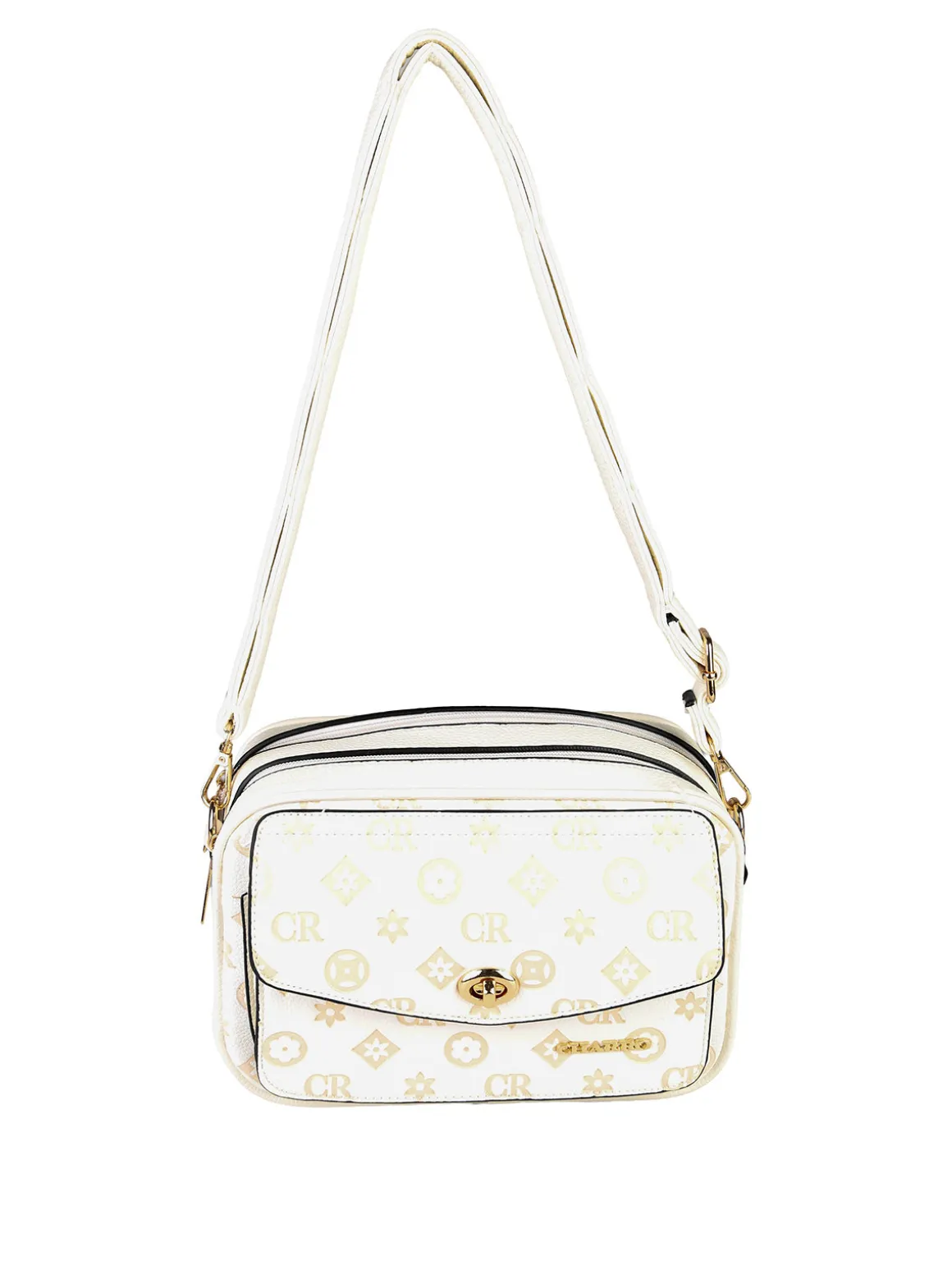 Charro Borsa a tracolla da donna con stampe - bianco