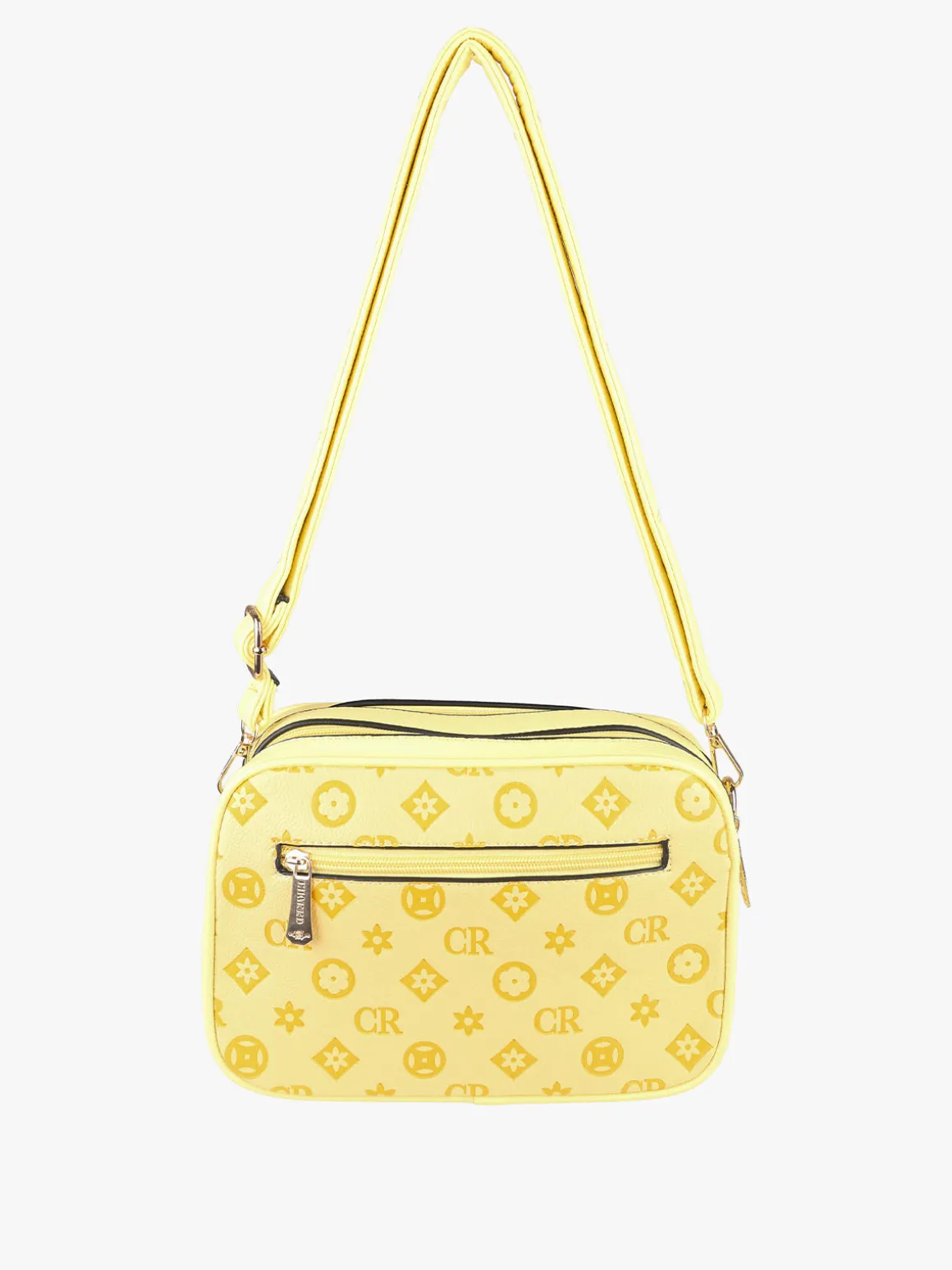 Charro Borsa a tracolla da donna con stampa monogramma - cuoio