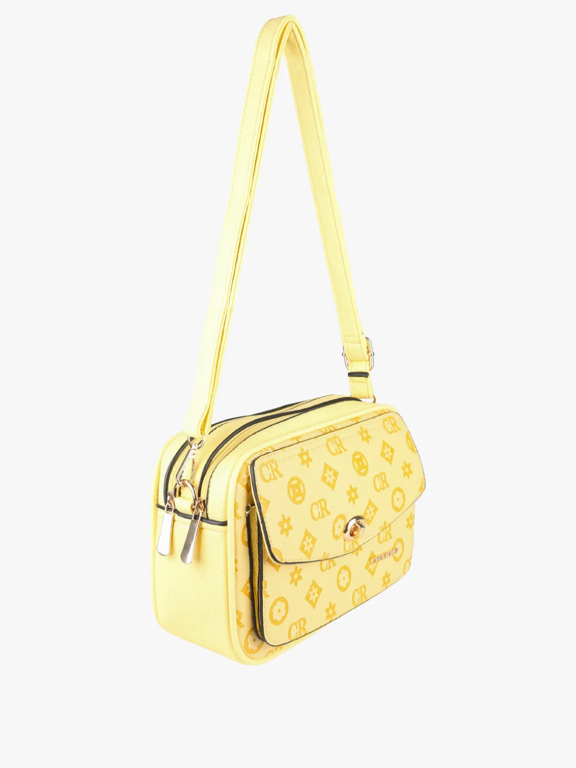 Charro Borsa a tracolla da donna con stampa monogramma - cuoio