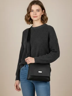 Charro Borsa a tracolla da donna con logo - nero