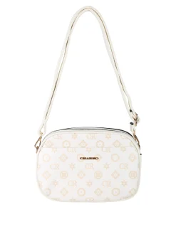 Charro Borsa a tracolla da donna con logo - bianco