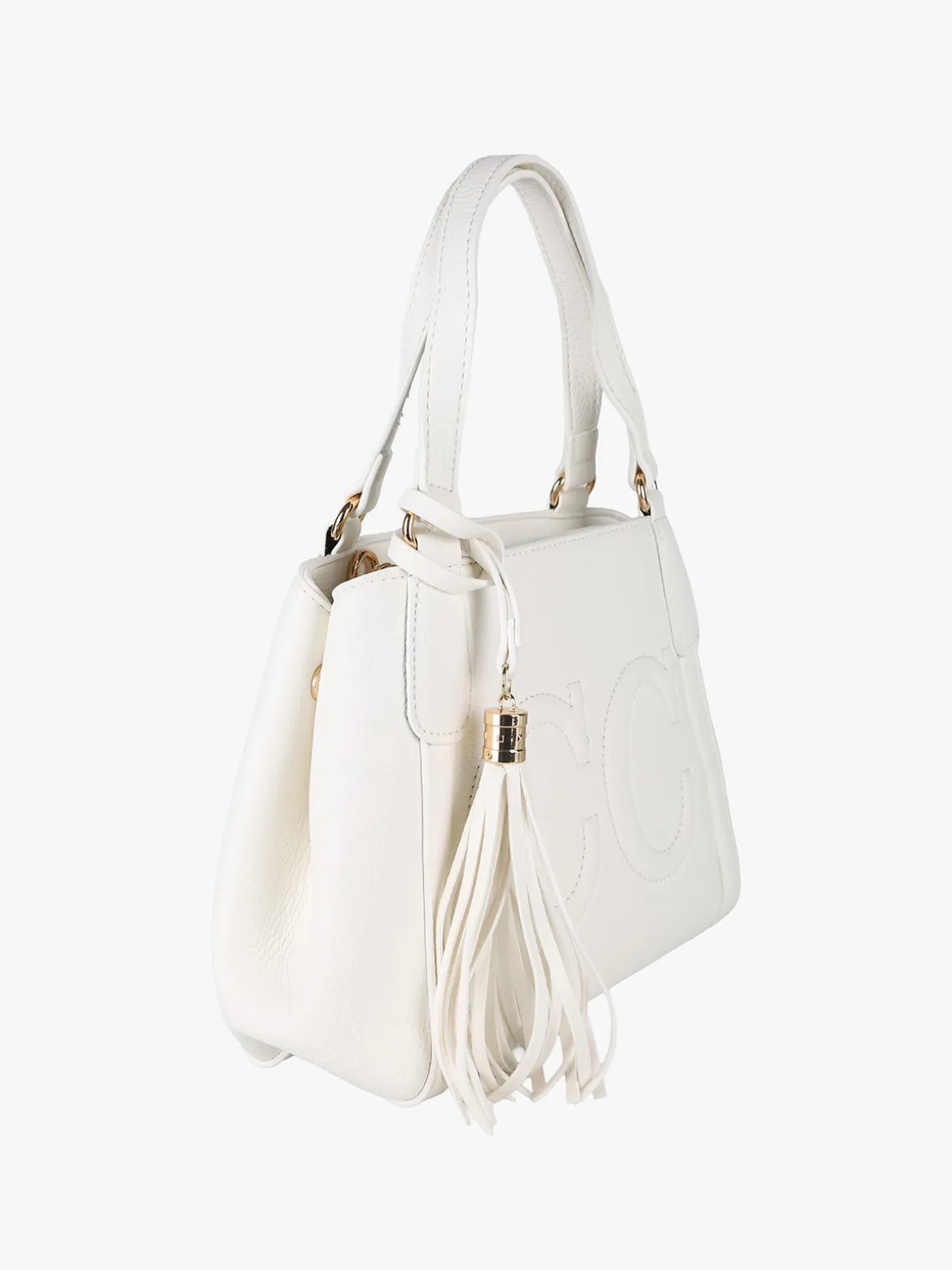 Charro Borsa donna mini tote in ecopelle - bianco