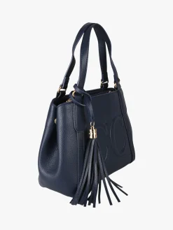 Charro Borsa donna mini tote in ecopelle - blu scuro