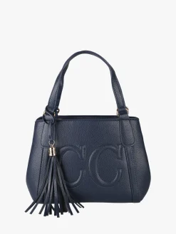 Charro Borsa donna mini tote in ecopelle - blu scuro