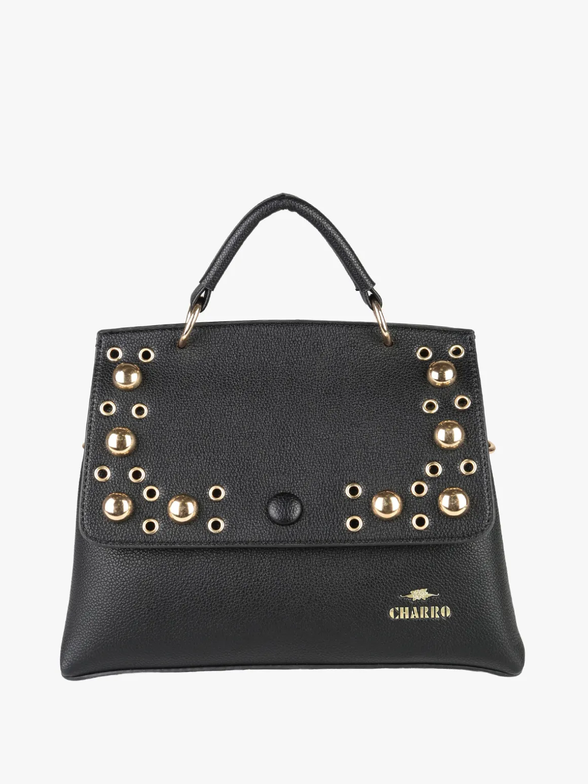 Charro Borsa frame con tracolla e borchie - rosso