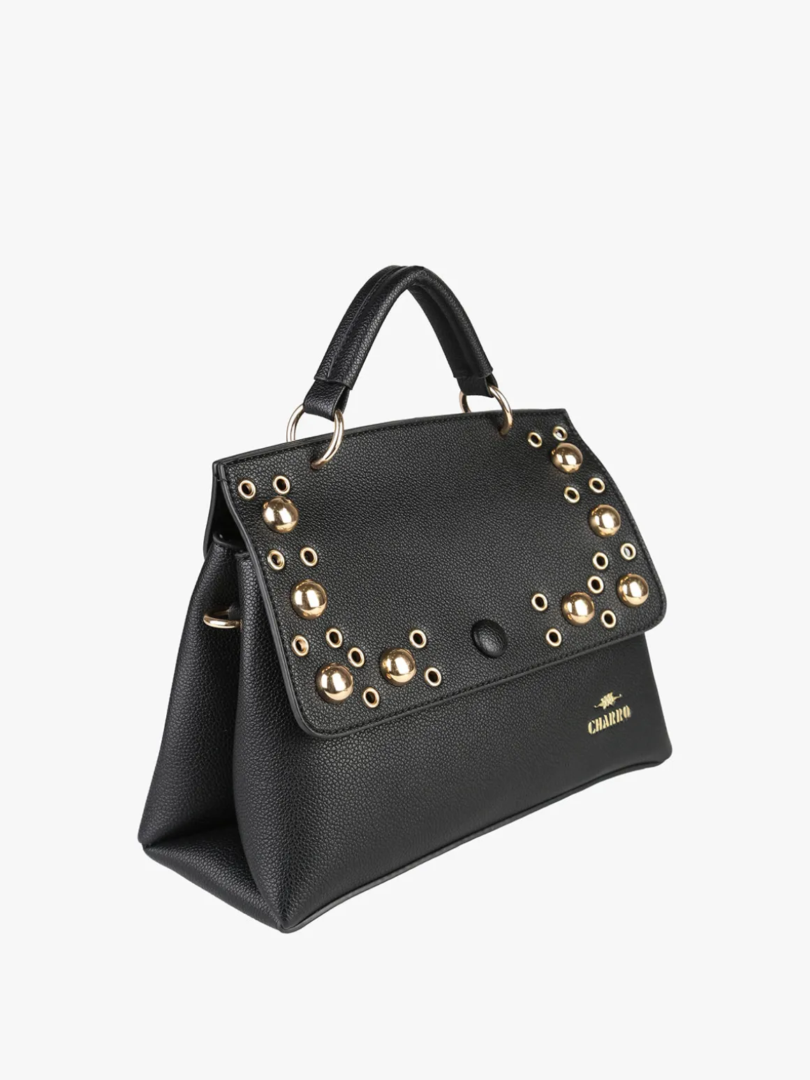 Charro Borsa frame con tracolla e borchie - rosso