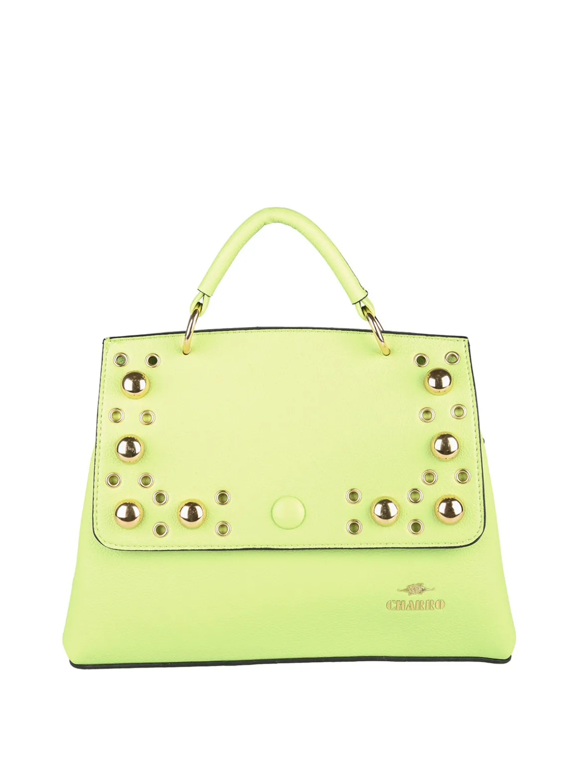 Charro Borsa frame con tracolla e borchie - verde chiaro