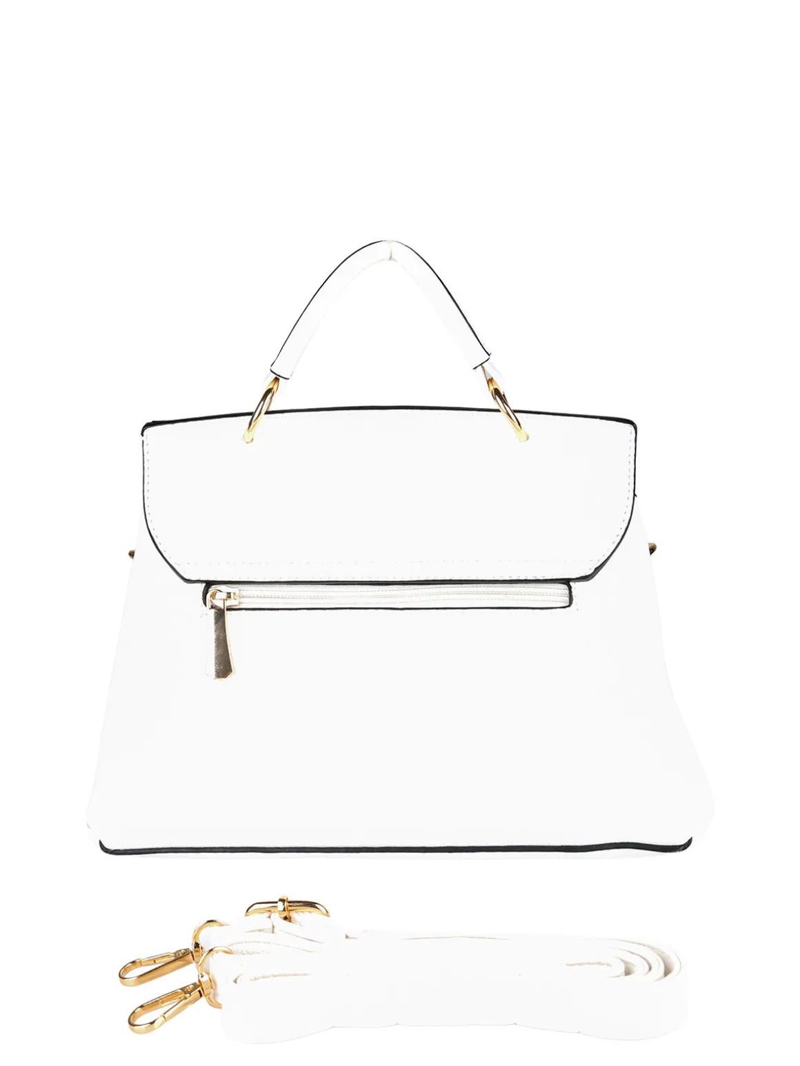Charro Borsa frame con tracolla e borchie - bianco
