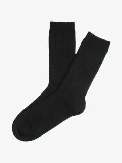 Charro Calze midi da donna morbide a costine - nero
