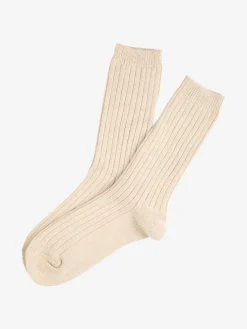 Charro Calze midi da donna morbide a costine - beige