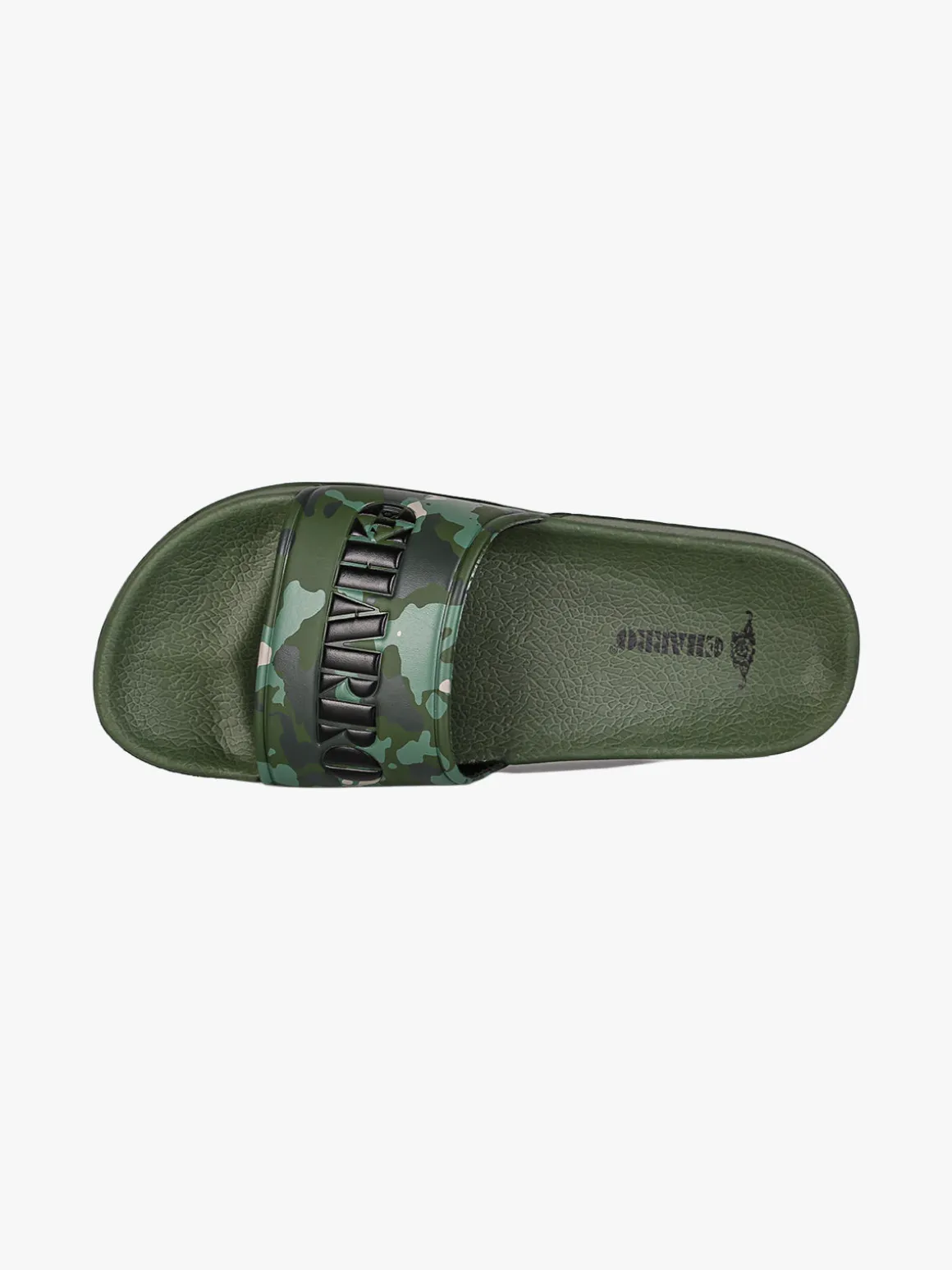 Charro Ciabatte donna militari in gomma con fasica larga - verde