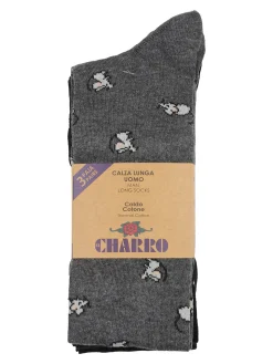 Charro Confezione da 3 paia di calze lunghe da uomo