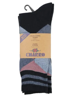 Charro Confezione da 3 paia di calze corte da uomo