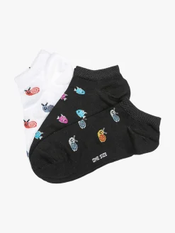 Charro Confezione da 3 paia di calze corte sneakers da donna in cotone