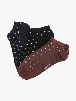Charro Confezione da 3 paia di calze corte sneakers da donna a pois