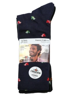 Charro Confezione da 3 paia di calze lunghe uomo in cotone