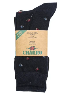 Charro Confezione da 3 paia di calze lunghe da uomo in cotone