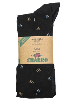 Charro Confezione da 3 paia di calze lunghe da uomo in cotone