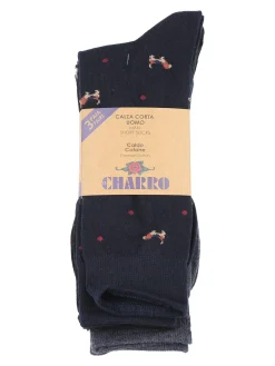 Charro Confezione da 3 paia di calze corte uomo