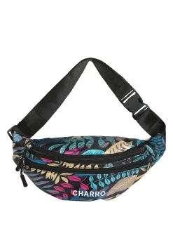 Charro Marsupio floreale in nylon - nero