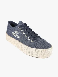 Charro Scarpe in tela jeans con platform in corda