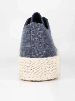 Charro Scarpe in tela jeans con platform in corda