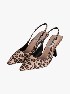 Chiara Foscari Slingback donna animalier con cinturino alla caviglia