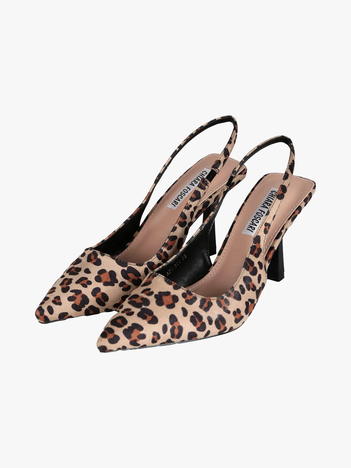 Chiara Foscari Slingback donna animalier con cinturino alla caviglia