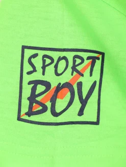 Child Face T-shirt fluo a manica corta da bambino