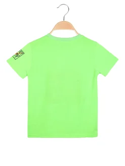 Child Face T-shirt fluo a manica corta da bambino