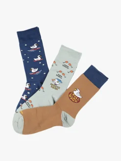 Chill Duck Confezione da 3 paia di calze tennis unisex con disegni