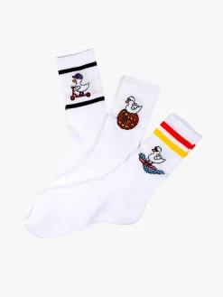 Chill Duck Confezione da 3 paia di calze unisex tennis con disegni