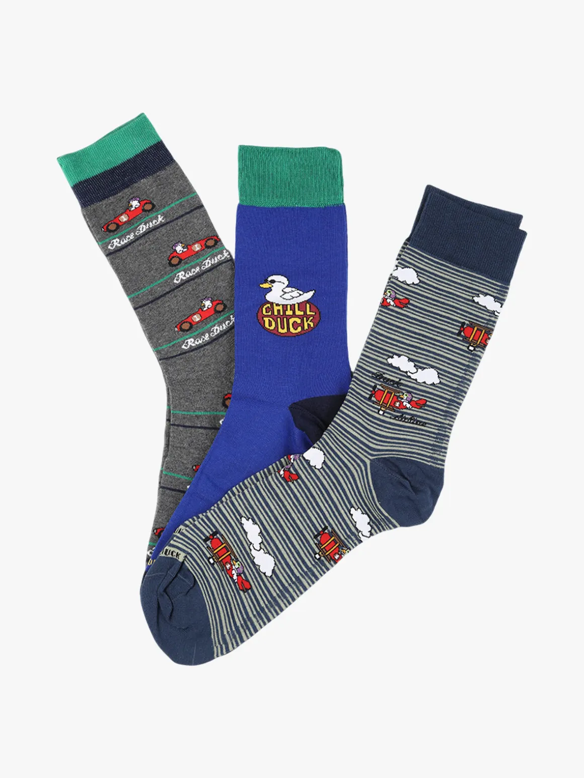 Chill Duck Confezione da 3 paia di calze tennis unisex con disegni
