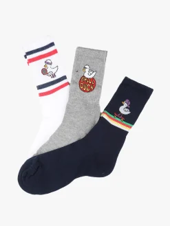 Chill Duck Confezione da 3 paia di calze unisex tennis con disegni