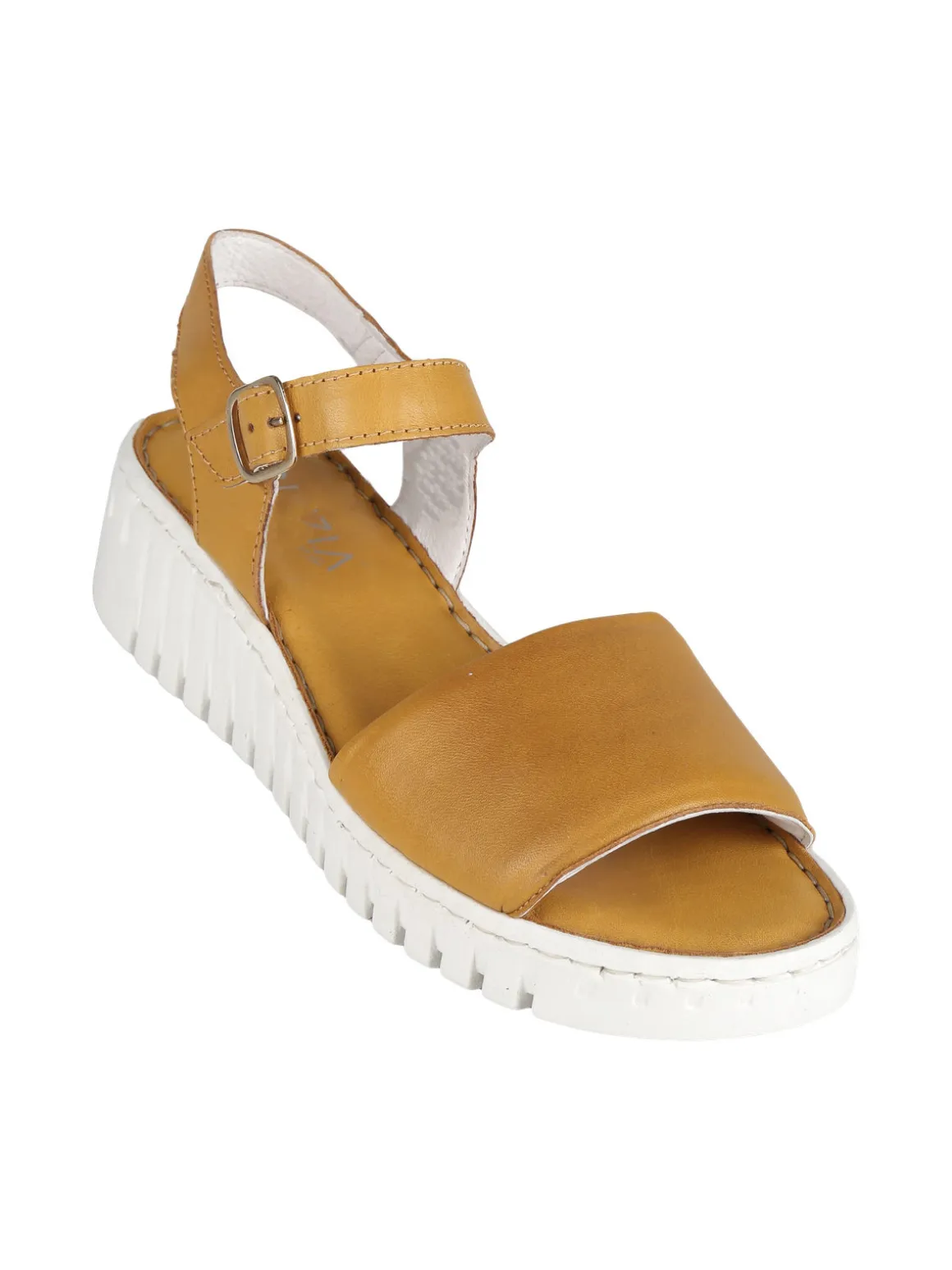 Cinzia Sandali in pelle donna con zeppa