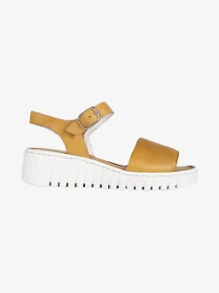 Cinzia Sandali in pelle donna con zeppa