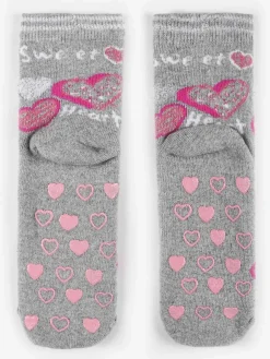 Ciocca Calze antiscivolo da bambina con cuori