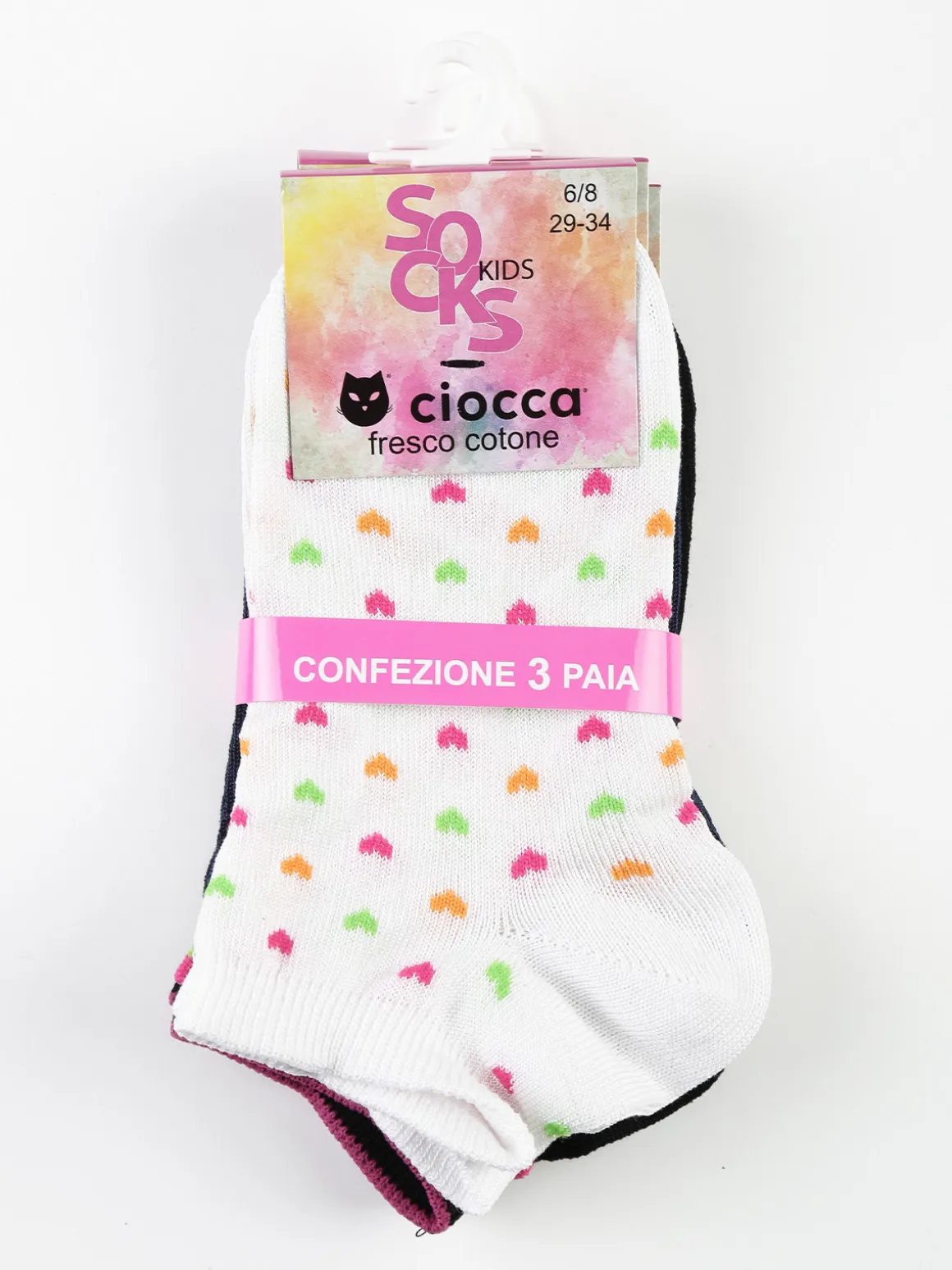 Ciocca Calze corte bambina. Confezione da 2 paia
